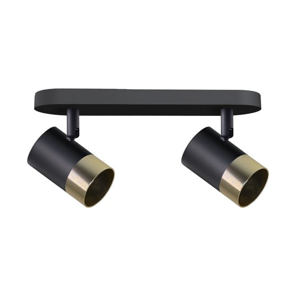 Lubinis šviestuvas juodos spalvos/auksinės spalvos 34x5.5 cm su metaliniu gaubtu Tobi – Candellux Lighting