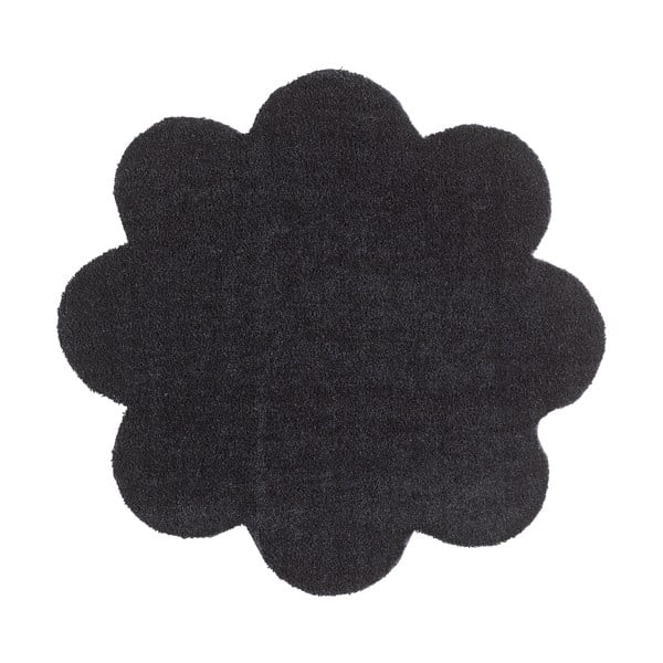 Juodas durų kilimėlis Hanse Home Soft and Clean, ø 67 cm
