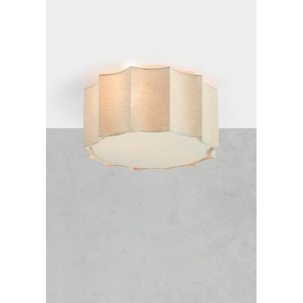 Smėlio spalvos iš metalo lubinis šviestuvas ø 35 cm su tekstiliniu gaubtu Olea – Markslöjd-image-1