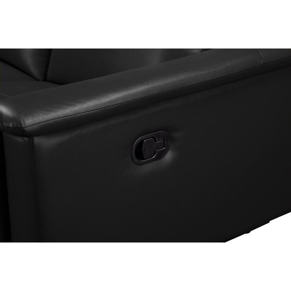 Iš dirbtinės odos sofa juodos spalvos 222 cm Lund – Støraa-image-4