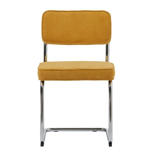 Geltonos spalvos valgomojo kėdė Unikalūs baldai Rupert Bauhaus