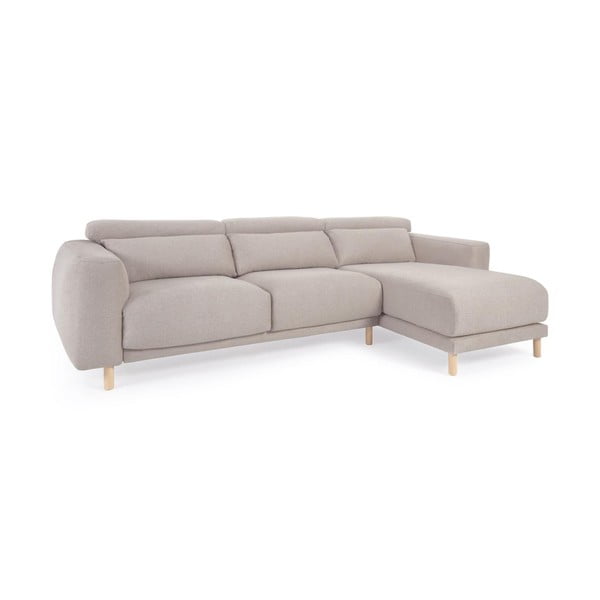 Smėlio spalvos kampinė sofa (dešinysis kampas) Singa - Kave Home-image-3