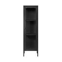 Iš metalo vitrina juodos spalvos 40x140 cm Brisbane – House Nordic