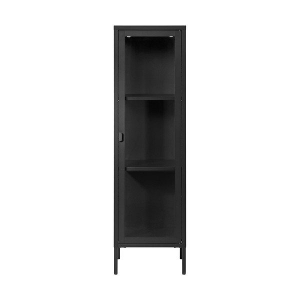 Iš metalo vitrina juodos spalvos 40x140 cm Brisbane – House Nordic