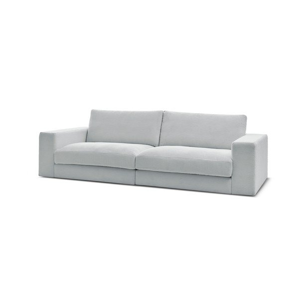 Šviesiai pilkos spalvos iš kordinio velveto sofa 274 cm Leonard – Bobochic Paris-image-3