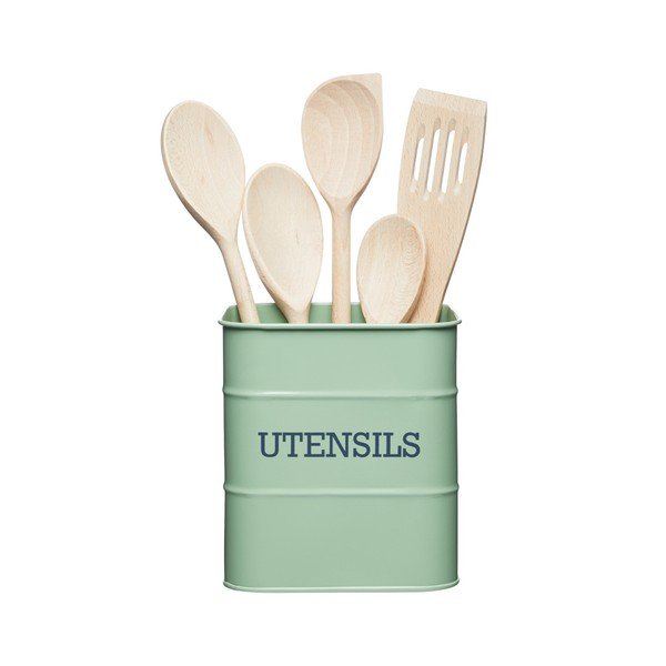 Kitchen Craft žalias virtuvės įrankių stovas-image-1