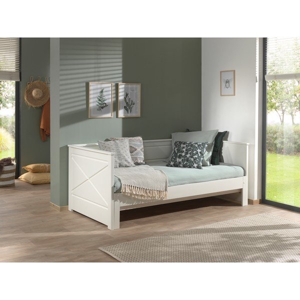 Ištraukiama vaikiška lova baltos spalvos 180x200/90x200 cm PINO – Vipack-image-4