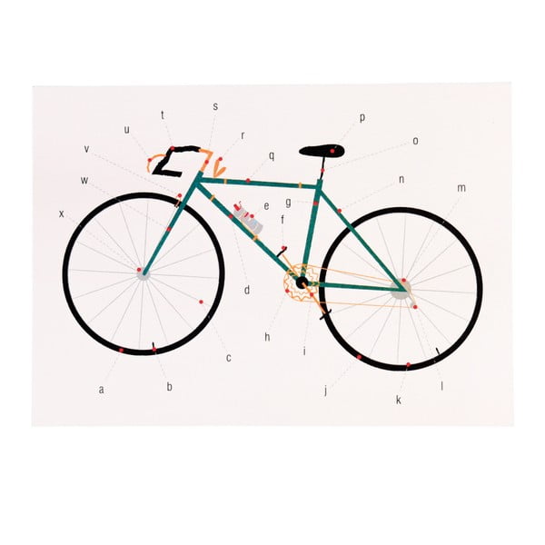 Tuščias gimtadienio atvirukas su voku Rex London Anatomy Of a Bicycle