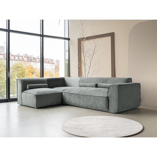 Kampinė sofa šviesiai žalios spalvos (su kairiuoju kampu) Flex Felix – Miuform-image-3