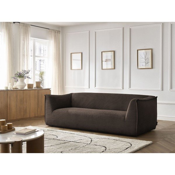 Rudos spalvos sofa iš kordinio velveto 242 cm Giorgia – Bobochic Paris-image-1