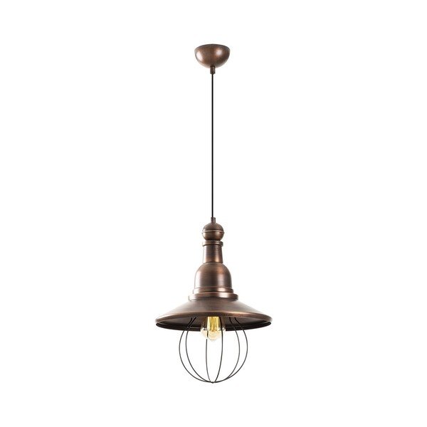 Juodos spalvos metalo pakabinamas šviestuvas vario spalvos Opviq lights Dariea-image-2