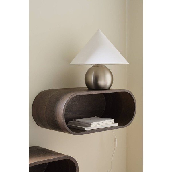 Rudos spalvos iš MDF plokštės sieninė lentyna 60 cm Positano – Ellos Home-image-1