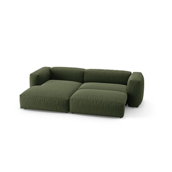 Žalios spalvos sulankstoma modulinė kampinė sofa (su kairiuoju kampu/su gultu) – Micadoni -image-4