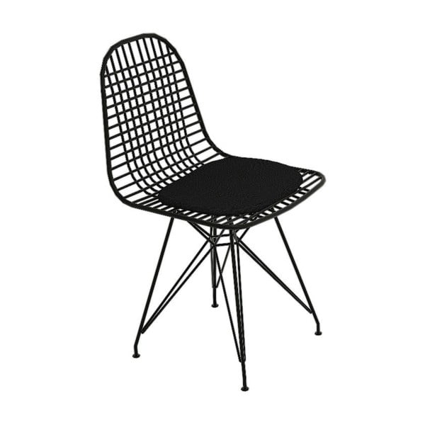 Iš metalo valgomojo kėdės juodos spalvos 2 vnt. Kafes – Kalune Design