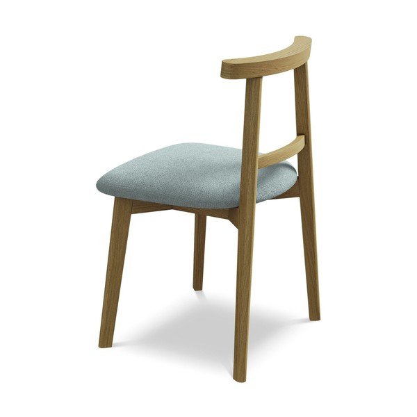 Mėlynos spalvos iš medienos masyvo valgomojo kėdė Ohelo – Makamii-image-3