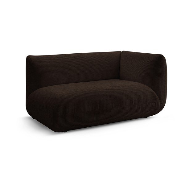 Modulinė sofa iš kordinio velveto tamsiai rudos spalvos (su dešiniuoju kampu) Lecomte – Bobochic Paris-image-2