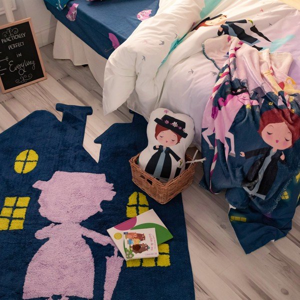 Vaikiškas kilimas tamsiai mėlynos spalvos 120x160 cm Nanny – Mr. Fox-image-1