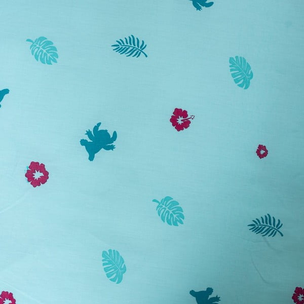 Mėlynos spalvos iš medvilnės viengulė vaikiška patalynė 140x200 cm Lilo a Stitch "Hawaii"  – Jerry Fabrics-image-4