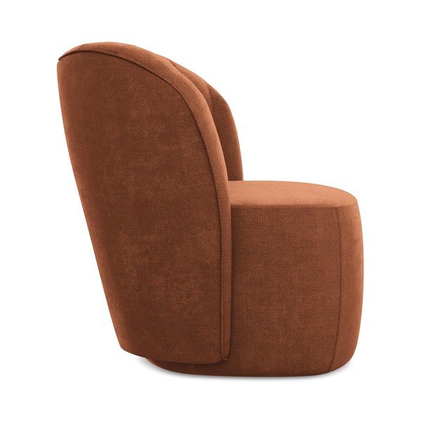 Terakotos spalvos krėslas iš šenilinio audinio Keloa – Makamii-image-2