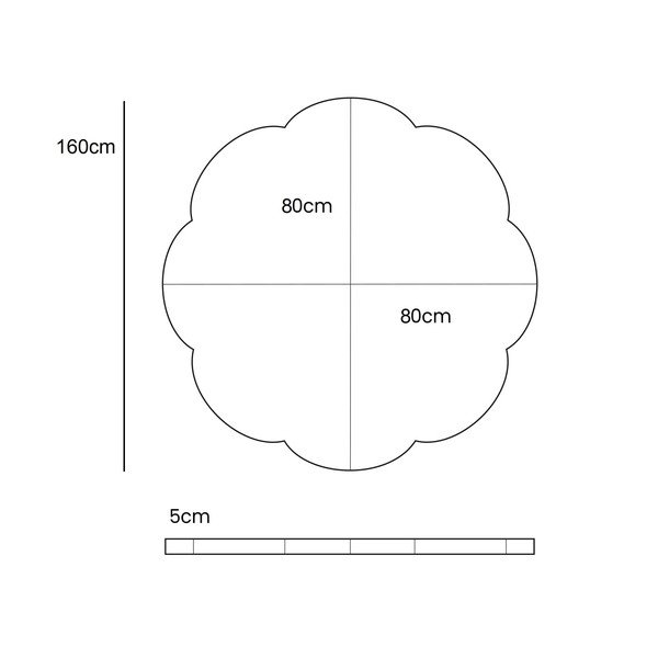 Pilkos spalvos vaikų žaidimų kilimėlis 160x160 cm – Meowbaby-image-3