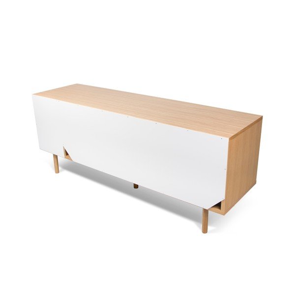 Baltos ir pilkos spalvos komoda TemaHome Dann Oak-image-1