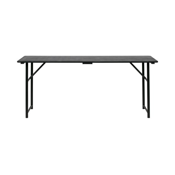 Juodas pušies valgomojo stalas vtwonen Army, 180 x 80 cm