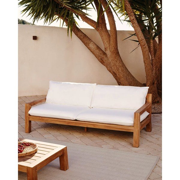 Balta sodo sofa iš tikmedžio medienos Forcanera - Kave Home-image-1