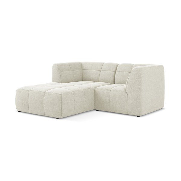 Smėlio spalvos kampinė sofa iš boucle (su kairiuoju kampu/su gultu) Aloha – Makamii-image-2