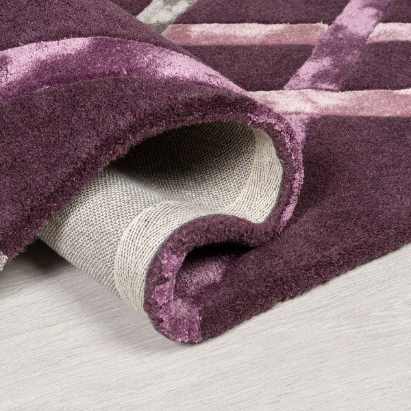 Violetinės spalvos viskozės kilimas Flair Rugs Trellis, 160 x 230 cm-image-1