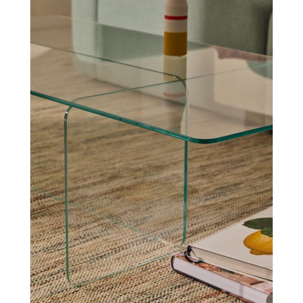 Iš stiklo kavos staliukas 60x120 cm Zaren – Kave Home-image-1