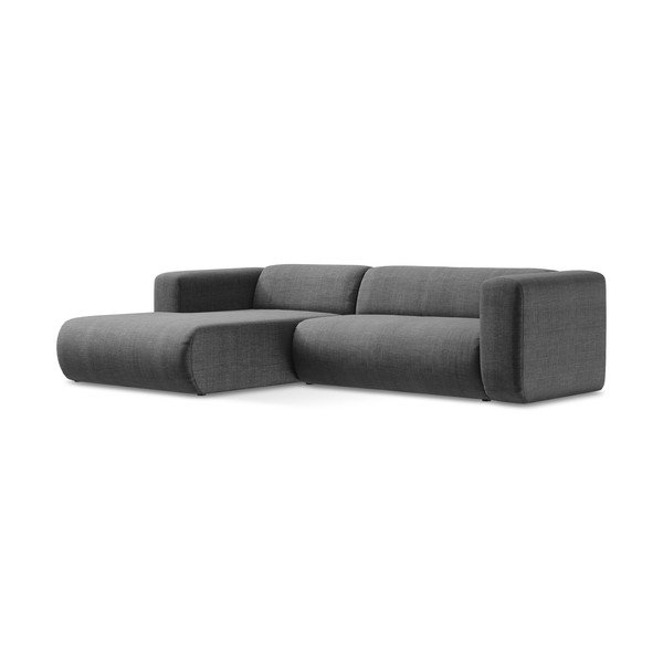 Pilkos spalvos kampinė sofa (su kairiuoju kampu/su gultu) Ekahi – Makamii-image-2