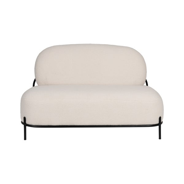 Iš boucle sofa kreminės spalvos 125 cm Polly – White Label