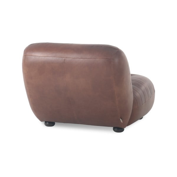 Rudos spalvos iš odos krėslas Wyatt – Dutchbone-image-3