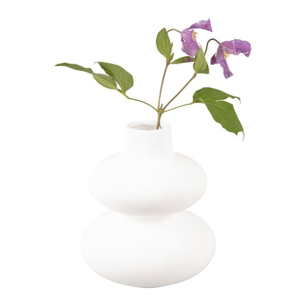 Baltos spalvos keraminė vaza Karlsson Circles, aukštis 19,4 cm-image-2