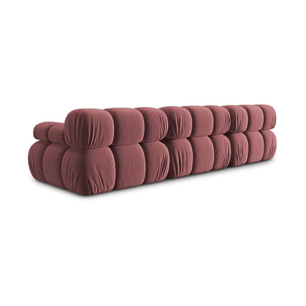 Sofa rožinės spalvos iš velveto 282 cm Bellis – Micadoni Home-image-4