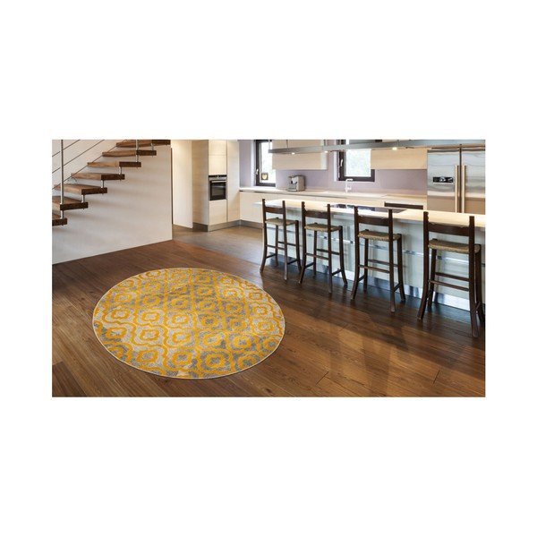 Geltonas kilimas Webtappeti Evergreen, 155 cm-image-3
