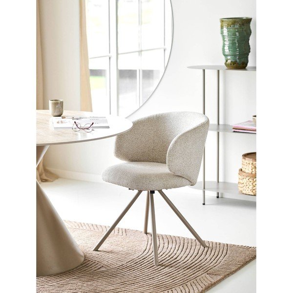 Smėlio spalvos iš audinio valgomojo kėdė Fulham – House Nordic-image-1