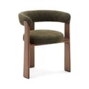 Khaki spalvos/rudos spalvos iš uosio masyvo valgomojo kėdė su porankiais Granite – Kave Home