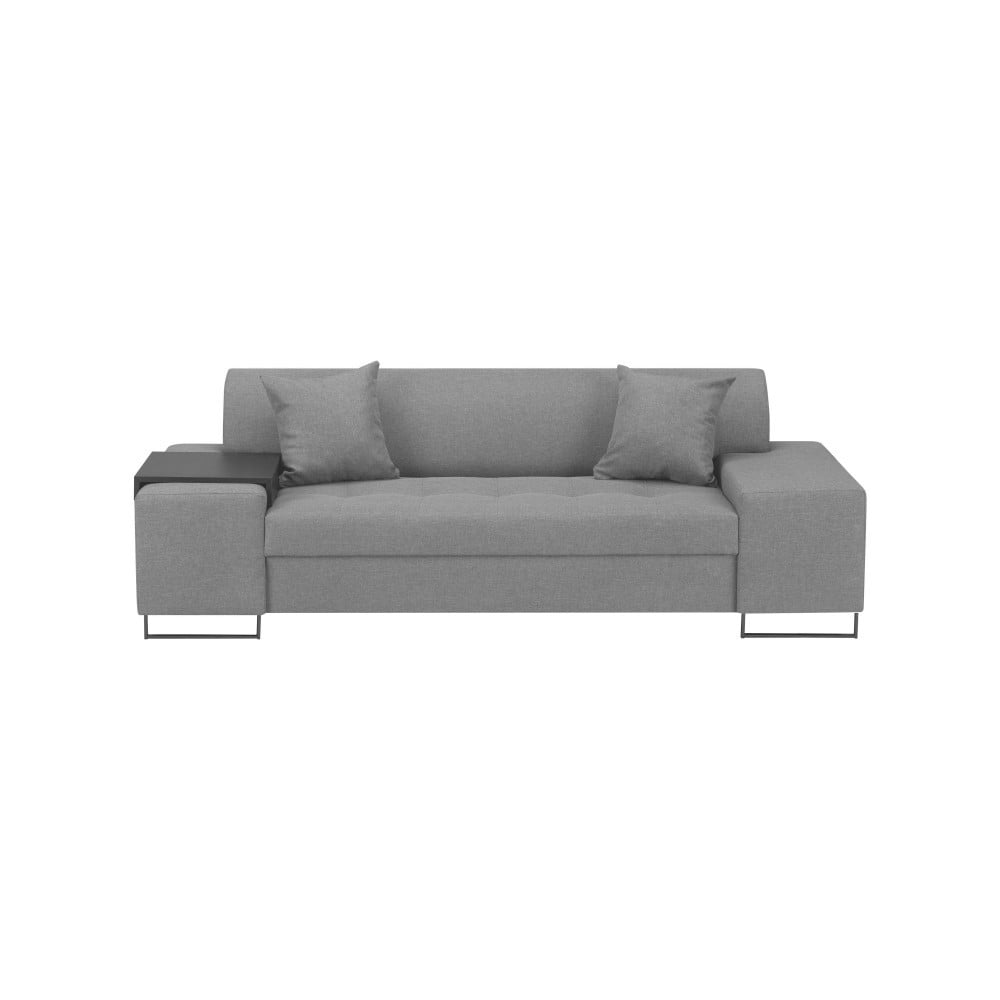 Šviesiai pilka sofa su juodomis kojomis "Cosmopolitan Design Orlando", 220 cm