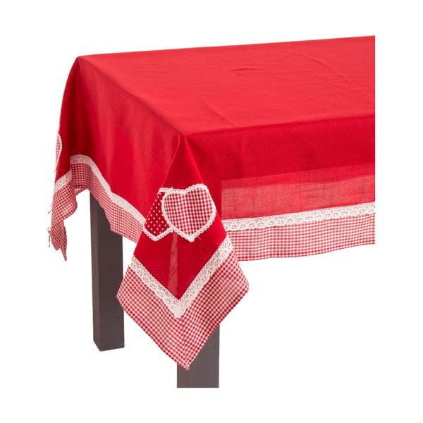 Raudona staltiesė "Casa Selección Hearts", 150 x 210 cm