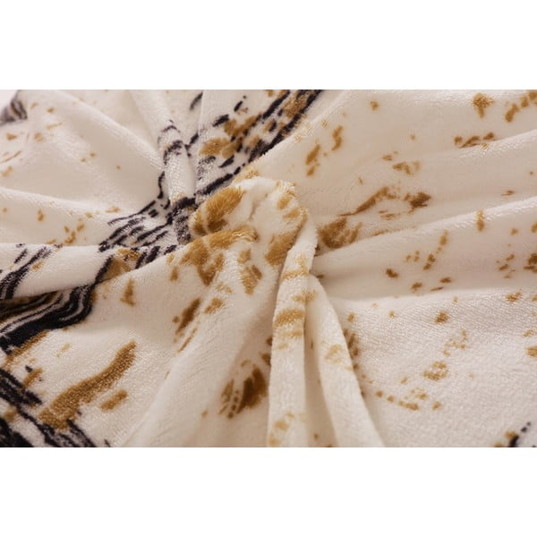 Viengulė patalynė juodos spalvos/kreminės spalvos iš mikropliušo 140x200 cm Enrico – My House-image-1