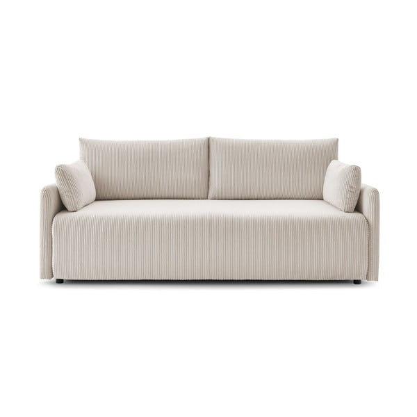 Iš kordinio velveto sulankstoma sofa smėlio spalvos 211 cm Marcel – Bobochic Paris