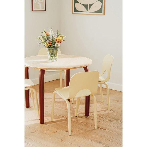 Apvalios formos valgomojo stalas su ąžuolo dekoro stalviršiu ø 100 cm Meko – noo.ma-image-2