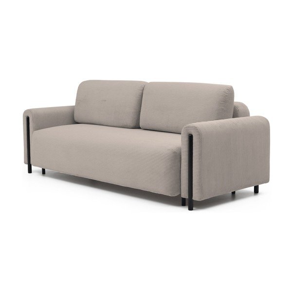 Šviesiai rudos spalvos iš kordinio velveto sulankstoma/su sandėliavimo vieta sofa 244 cm Arcadova – ELTAP-image-2