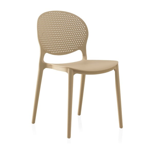 Valgomojo kėdės iš plastiko smėlio spalvos 4 vnt. Atlas – Geese