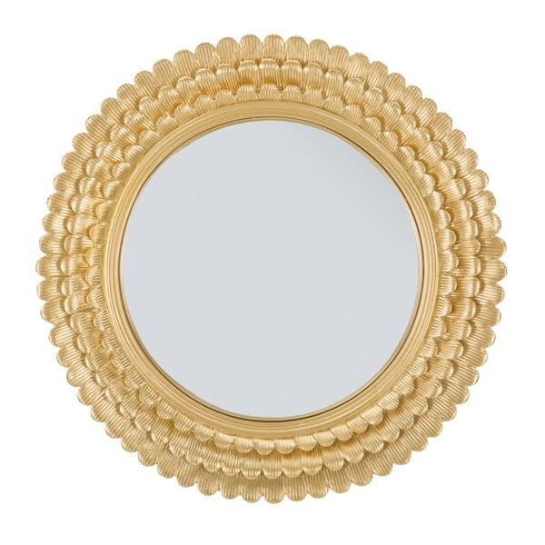 Mauro Ferretti Glam Lamin sieninis veidrodis su geležiniu rėmu, ⌀ 43 cm