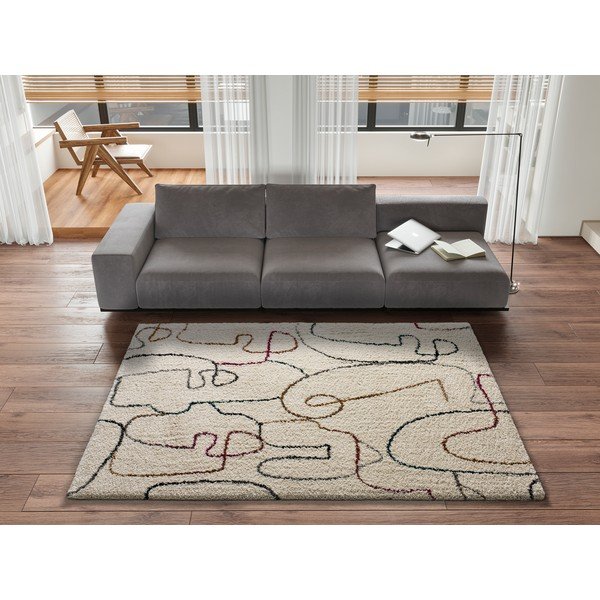 Kreminės baltos spalvos kilimas Universal Ikone, 80 x 150 cm-image-1