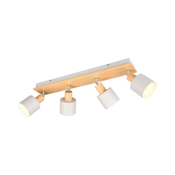 Taškinis šviestuvas baltos spalvos/natūralios spalvos ø 9 cm Shanti – Trio-image-2