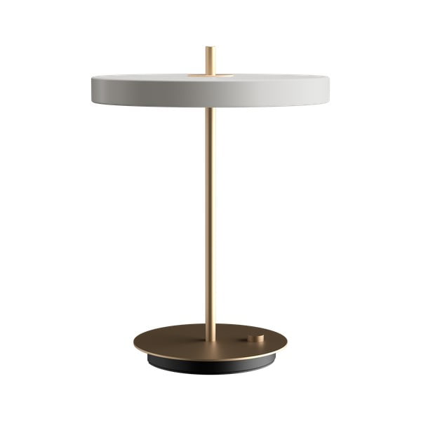 Stalinis šviestuvas baltos spalvos LED su pritemdymo funkcija su metaliniu gaubtu (aukštis 41,5 cm) Asteria Table – UMAGE