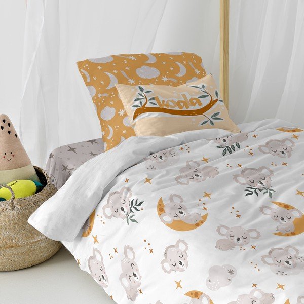 Viengulė vaikiška patalynė iš medvilnės 140x200 cm Baby koala – Moshi Moshi-image-3